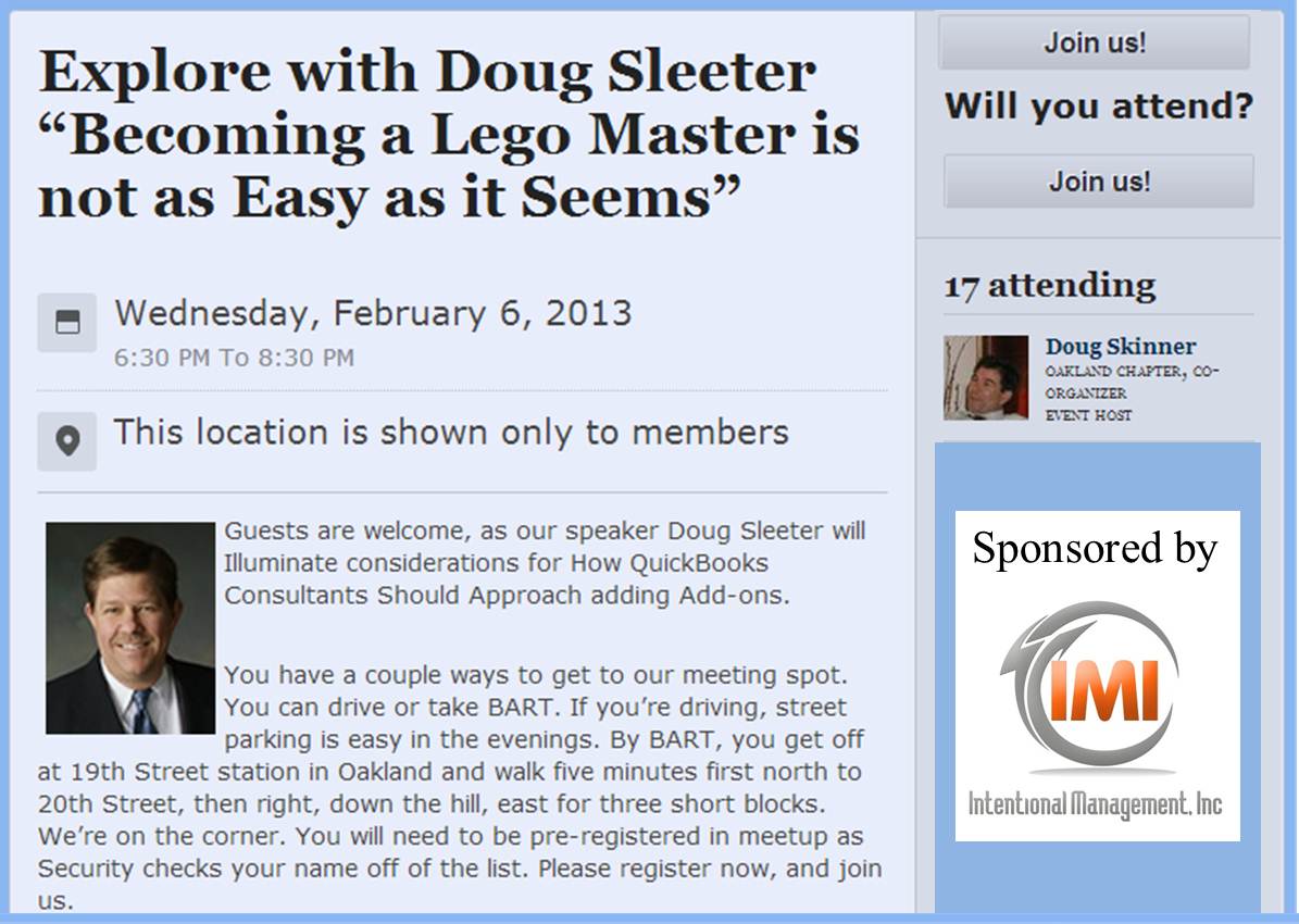 Doug Sleeter Doug Skinner Meetup QB Add-Ons