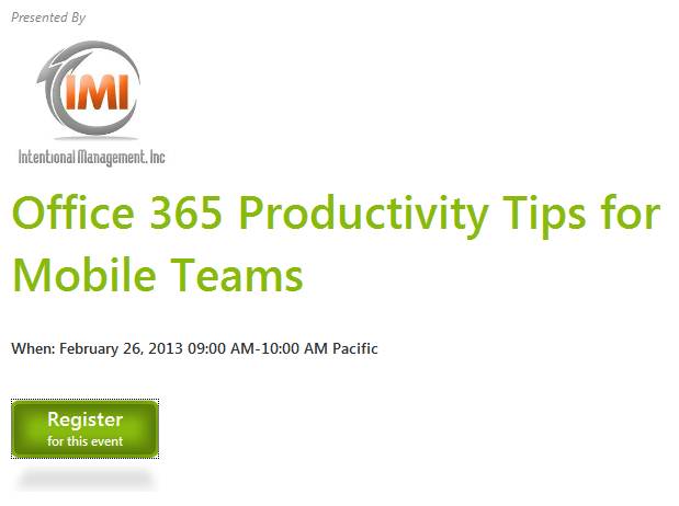 Office 365, Productivity Tips, Intentional Management